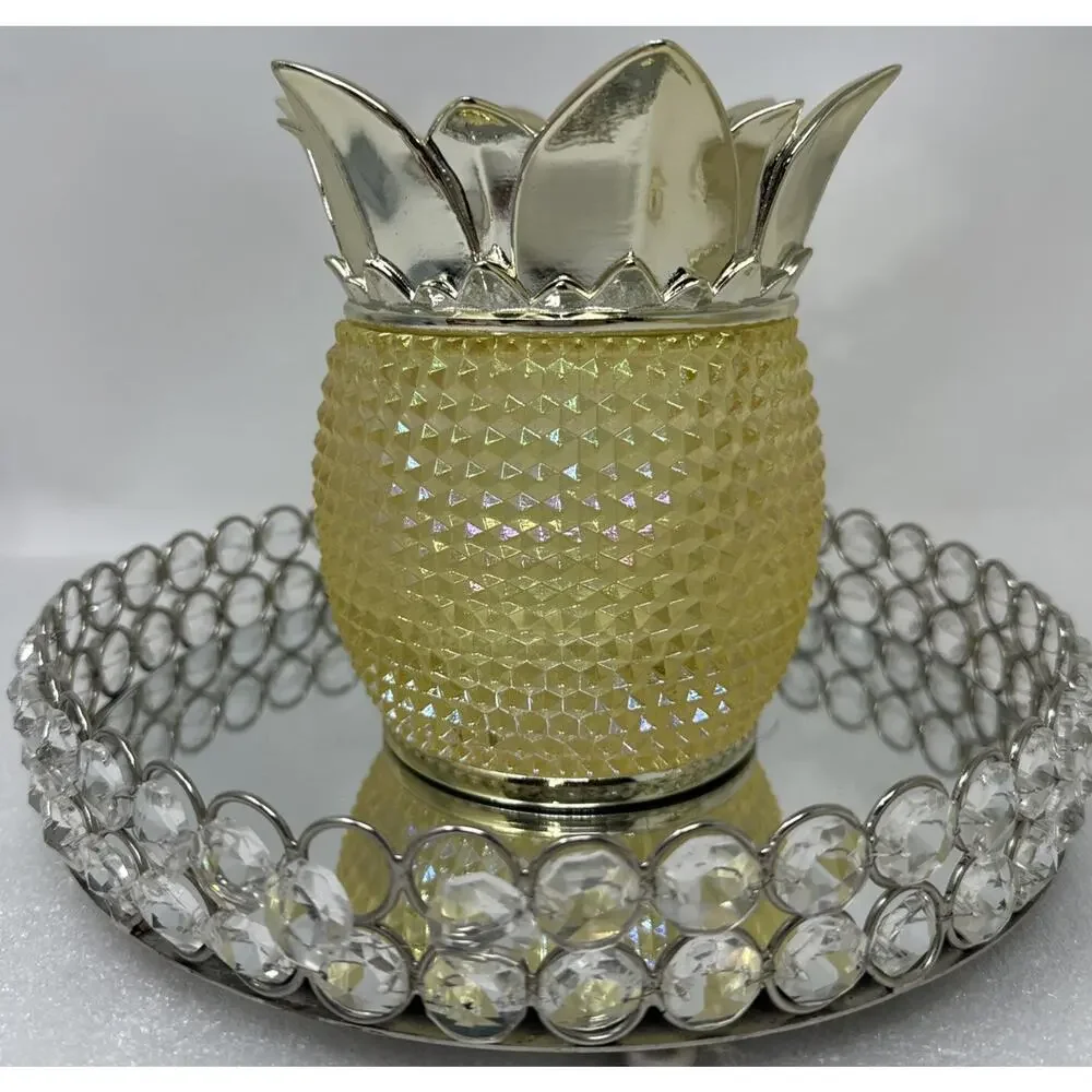 New Bath & Body Works~3 Wick Pineapple Candle Holder + Foaming Hand Soap Holder
